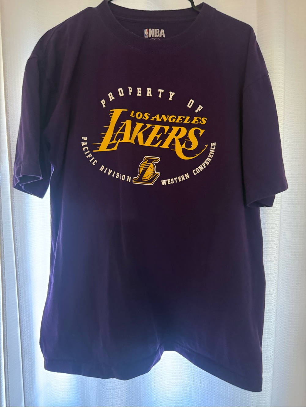 Los Angeles Lakers Purple NBA Logo T-Shirt - Men's large shirt top